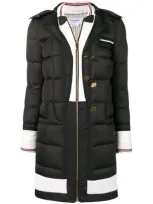 Thom Browne Tuxedo-style Hooded Coat In Black