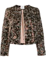 So Allure Sequined Cropped Jacket In Multicolor