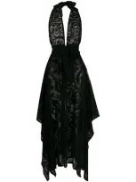 Emilio Pucci Floral Sheer Beach Dress In Black