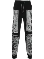 Philipp Plein Paisley Track Pants In Black