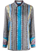 Etro Bluse Mit Print In Blue