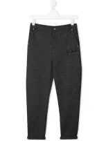 John Richmond Junior Teen Houndstooth Pattern Trousers In Black