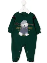 Lapin House Babies' Dog Print Pajamas In Green