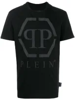 Philipp Plein Logo Stamp Short Sleeve T-shirt In Black