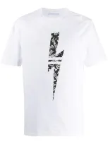 Neil Barrett Lightning Bolt T-shirt In White