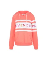 Givenchy Embroidered Logo Hoodie In Neon Pink