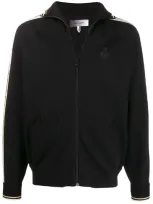 Isabel Marant Dani Side Stripe Zip-up Sweatshirt In Black