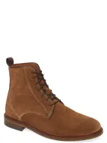 Shoe The Bear Ned Plain Toe Boot In Tobacco Suede