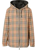 Burberry Stretton Reversible Vintage-check Hooded Jacket In Archive Beige