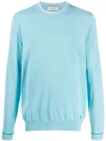 Pringle Of Scotland Crew Neck Pullover In Blue