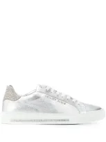 Philipp Plein Crystal Low-top Sneakers In Silver