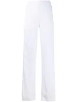 Neil Barrett Side Stripe Jacquard Detail Trousers In White