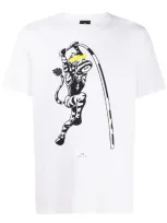 Ps By Paul Smith Zebra-print Organic Cotton T-shirt In White