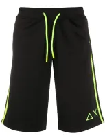 Sun 68 Drawstring Track Shorts In Black