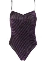 Missoni Striped Swimsuit In Purple