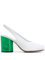 Maison Margiela Tabi Slingback Pumps In White