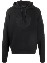 Belstaff Long Sleeve Printed Logo Hoodie In Black