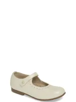 Footmates Kids' Emma Mary Jane In Bone Pearlized