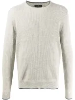 Belstaff Cotton Crew Neck Sweater In Grey