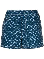 Mc2 Saint Barth 'harrys' Badeshorts Mit Propeller-print In Blue