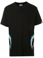 Bape Shark Print T-shirt In Black