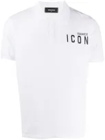 Dsquared2 White Cotton Polo Shirt