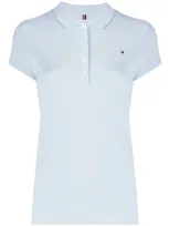 Tommy Hilfiger Logo Embroidered Polo Shirt In Blue