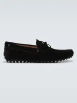 Tod's Laccetto City Gommino Loafers In Nero