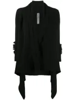 Rick Owens Draped Knitted Jacket In Black