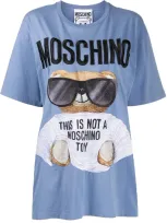 Moschino Teddy Bear Print T-shirt In Blue