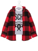 Moschino Teen Lumberjack Sweater-shirt In Red