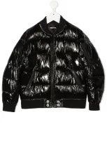 Diesel Kids' Logo-print Padded Jacket In Black