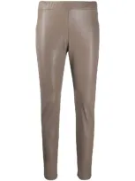 Max Mara Mid-rise Skinny-fit Trousers In Neutrals