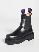 Eytys Ortega Snakeskin-effect Chelsea Boots In Black