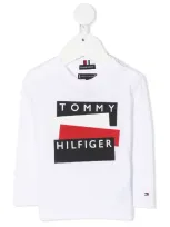 Tommy Hilfiger Junior Babies' T-shirt Mit Logo-print In White