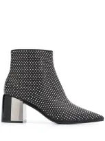 Casadei Stud Embellished Boots In Black