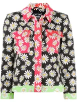 Moschino Daisy Print Bomber Jacket In Black