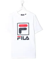 Fila Kids' Short Sleeve Logo Print T-shirt In White