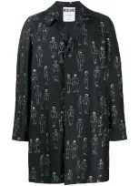 Moschino Person Print Shirt Jacket In Black