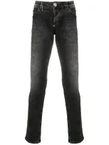 Philipp Plein Supreme Straight Jeans In Grey