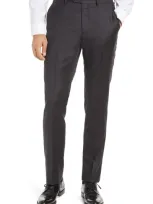 Santorelli Wool Serge Dress Pants In Charcoal