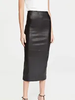 Sprwmn Stretch-leather Skirt In Black