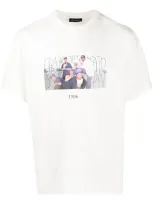 Throwback 1986 Straight Outta Compton Print T-shirt In White