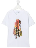 Neil Barrett Kids' Graphic-print Cotton T-shirt In White