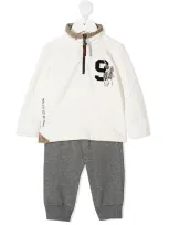 Lapin House Babies' Varsity Tracksuit Set In White