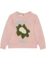 Gucci Pink Mohair Crop Cauliflower Sweater