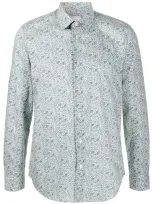 Paul Smith Liberty Floral Cotton Shirt In Blue