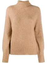 Drumohr Roll-neck Sweater In Neutrals