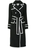 Thom Browne Double-breasted Silk Coat In Black