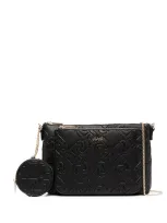 Liu •jo Embossed Logo Clutch Bag In Black